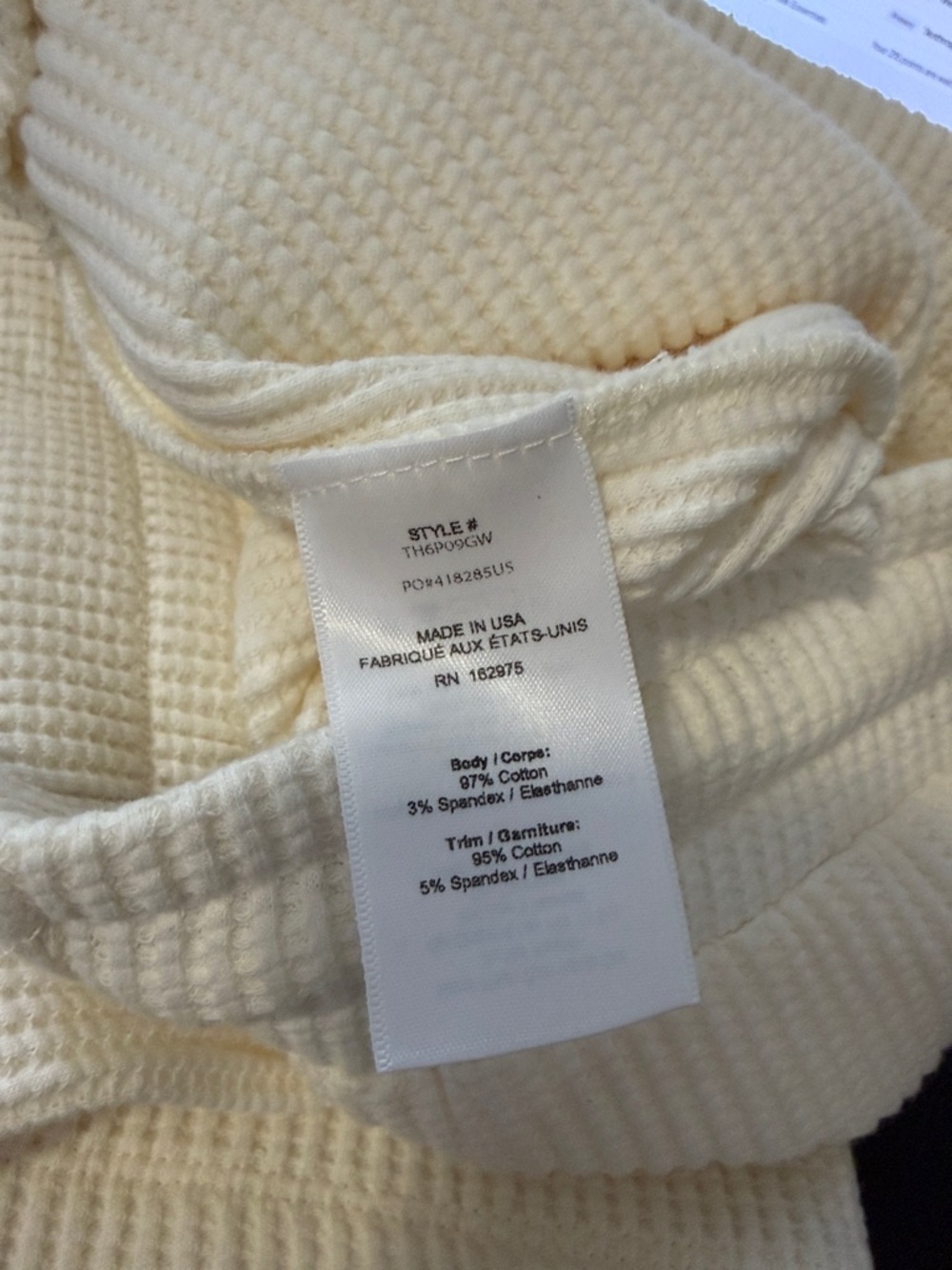 THE RANGE Waffle knit cotton blend shorts Ecru Cream Sz XS NEW - Picture 7 of 12